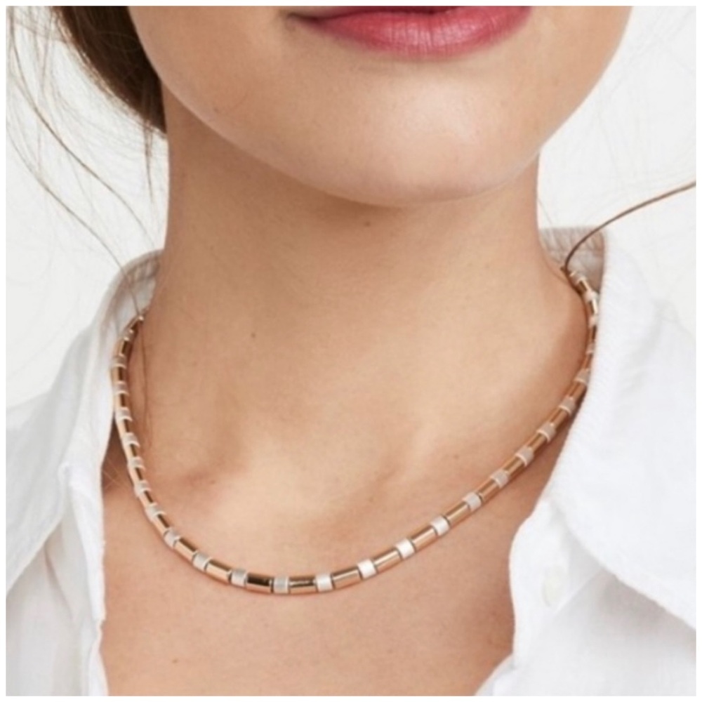 NWT Roxanne Assoulin Jaquard U Tube Necklace